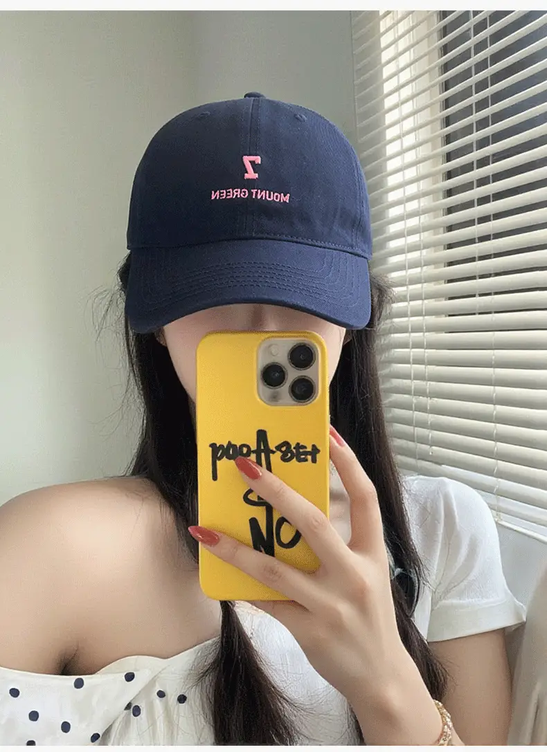 Women Navy Blue Embroidered Cap Mount Green — feature 4