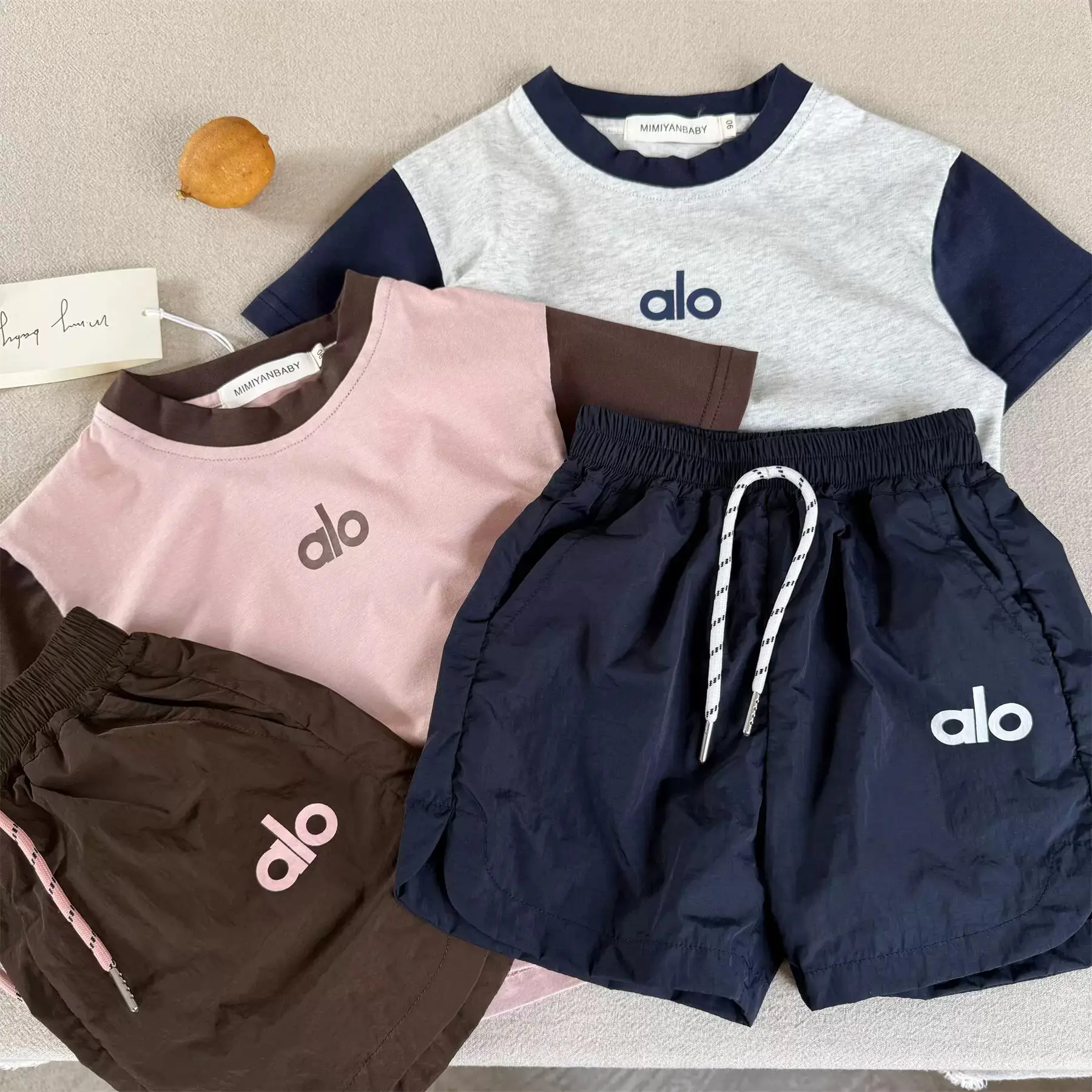 2025 Summer Boys Contrast Shorts T-Shirt Set — feature 2