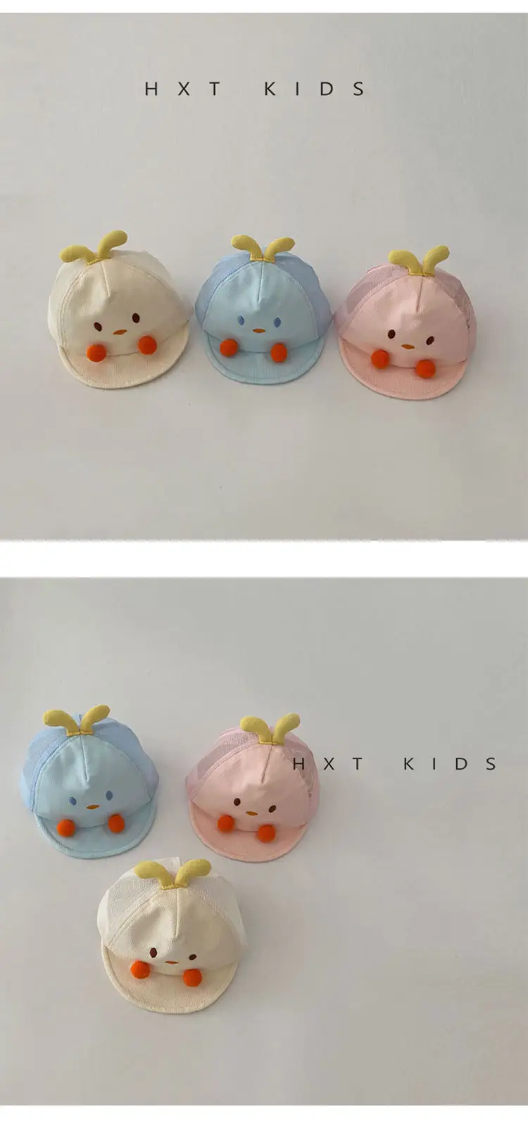 Baby Blue & Pink Baseball Caps for Newborns — feature 2