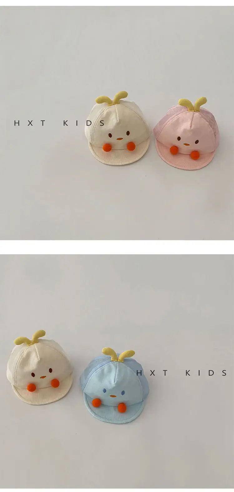 Baby Blue & Pink Baseball Caps for Newborns — feature 4
