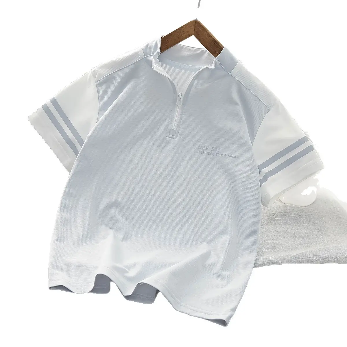 2025 Boys T-Shirt Light Blue Short Sleeve Medium Large