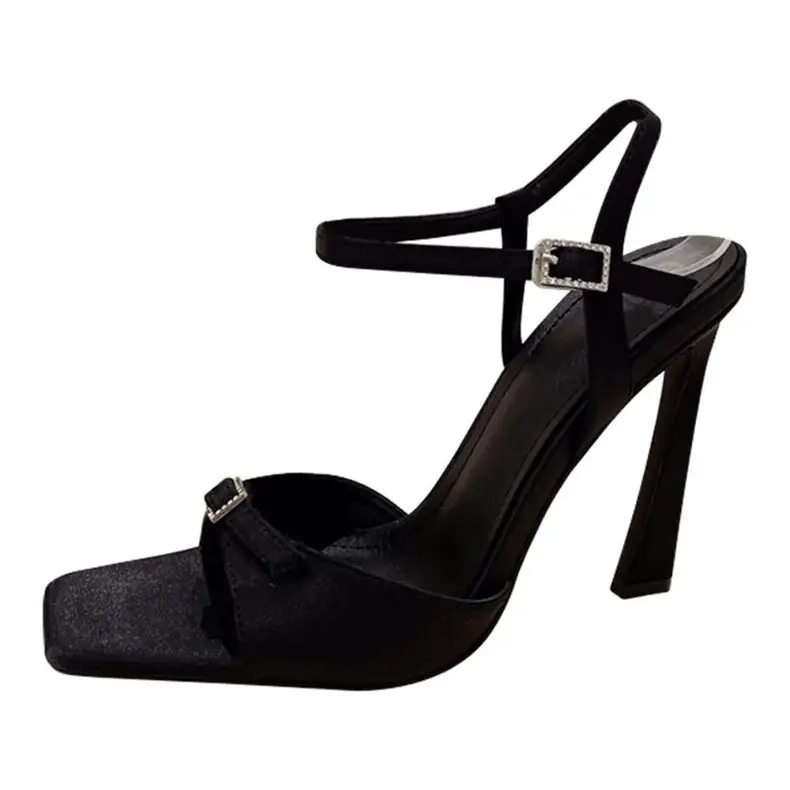 One-Line Buckle Fashion Sandals High Heels Summer New Sexy Open-Toe Stiletto Heels Temperament Goddess Hot Girl French Women — feature 8