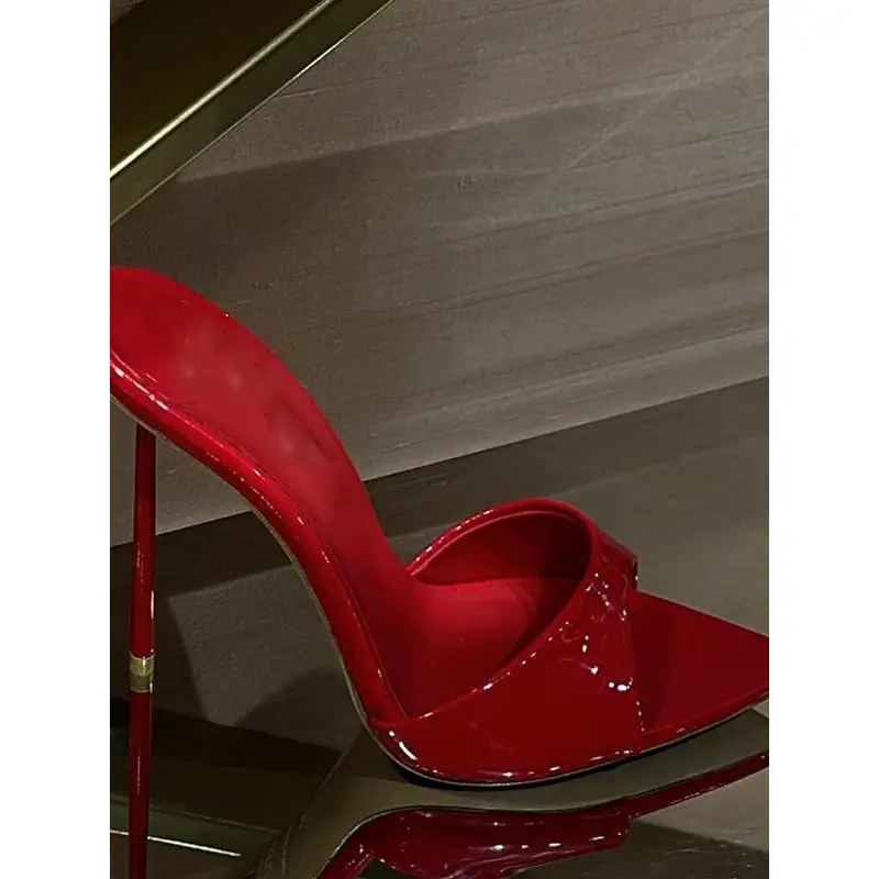 2026 New Summer European and American Style Fashion Pointed Toe Open-Toe Outdoor Slippers, High-Heeled Sandals for Women with Thin Heels - Image 5