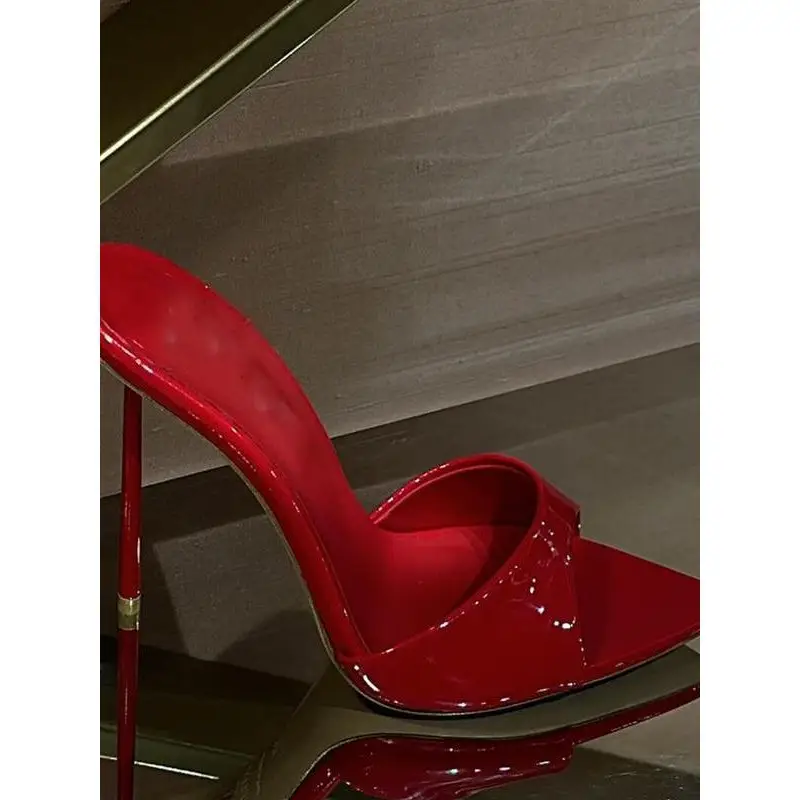 2026 New Summer European and American Style Fashion Pointed Toe Open-Toe Outdoor Slippers, High-Heeled Sandals for Women with Thin Heels - Image 3