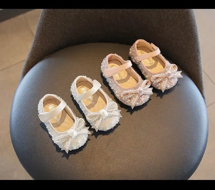 Baby Girl Pearl Bow Shoes 1-3Yr Soft Sole — feature 12