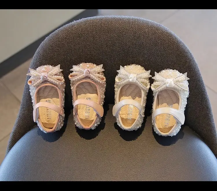 Baby Girl Pearl Bow Shoes 1-3Yr Soft Sole — feature 18