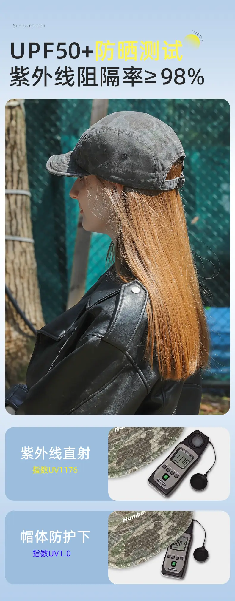 American Camouflage Letter Embroidered Cap — feature 9