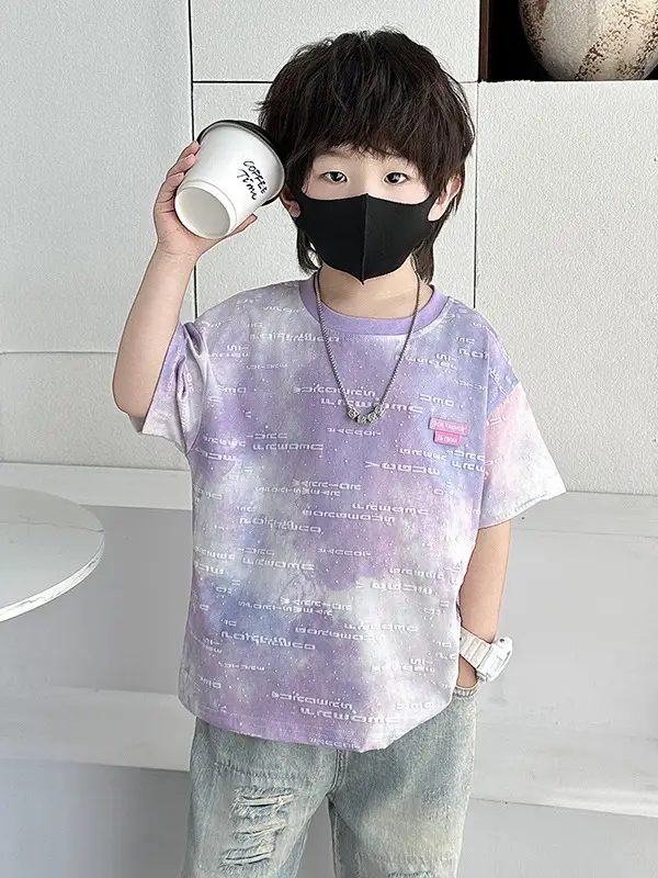 Cool Baby T-Shirt Purple Tie-Dye 2026 Summer - Image 4