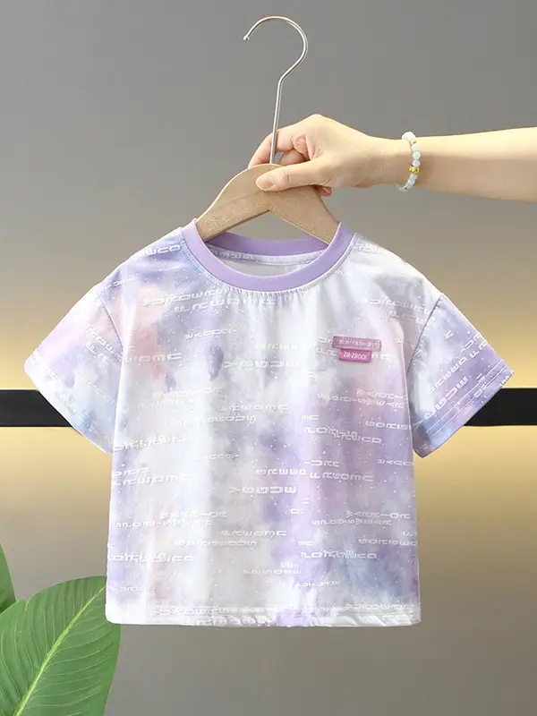 Cool Baby T-Shirt Purple Tie-Dye 2026 Summer - Image 6