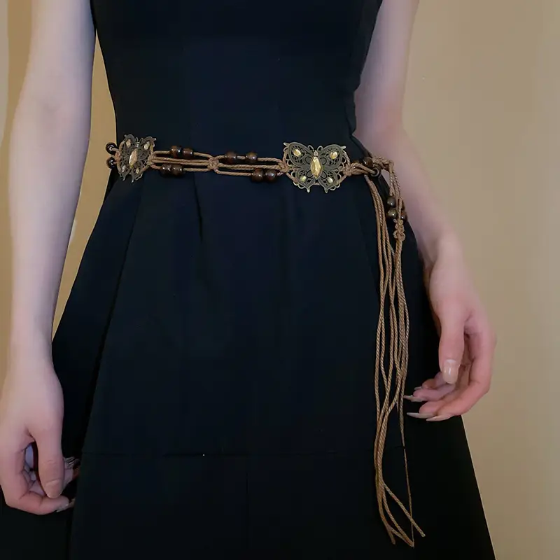 Bohemian Wooden Beads Waist Chain Belt — feature 11