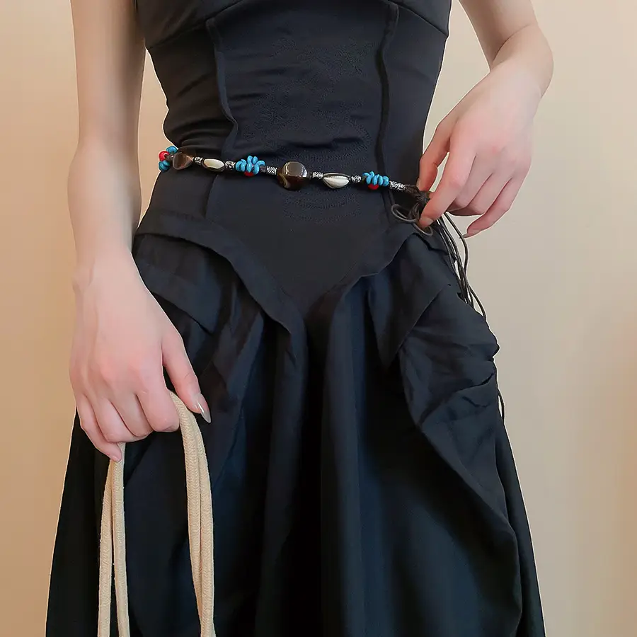 Bohemian Wooden Beads Waist Chain Belt — feature 7