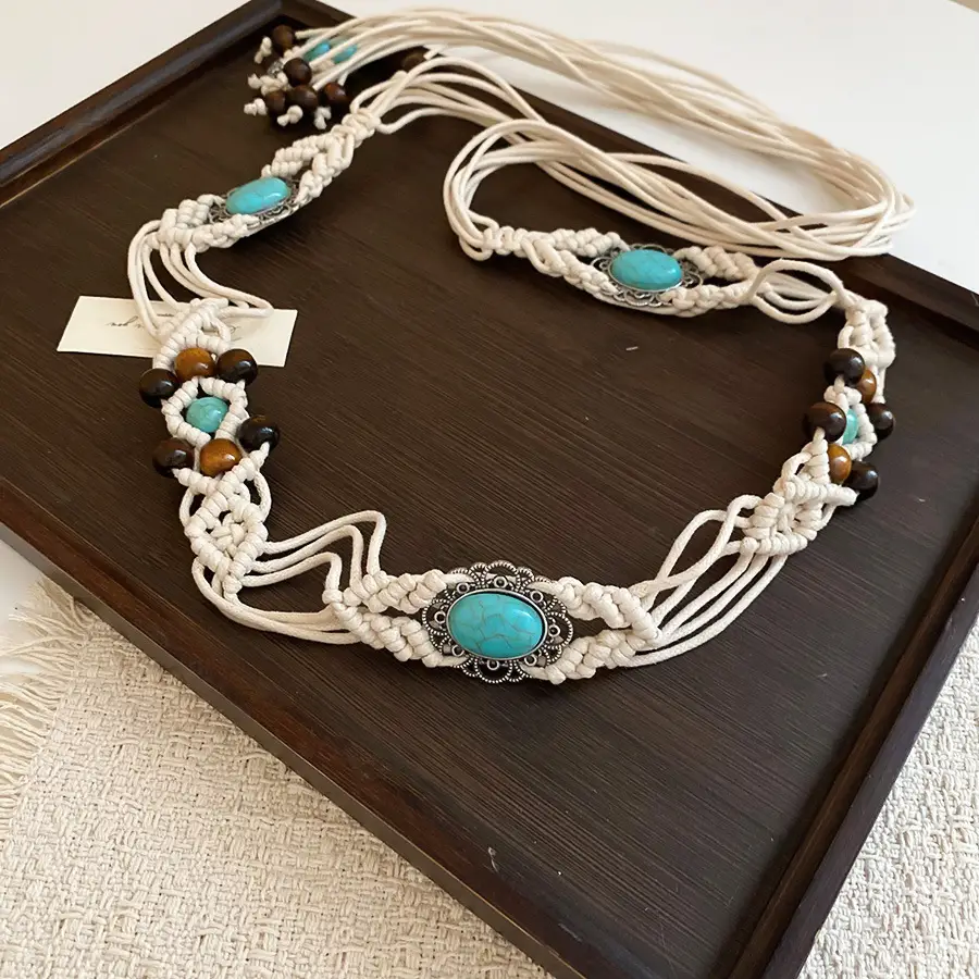 Bohemian Wooden Beads Waist Chain Belt - Image 2