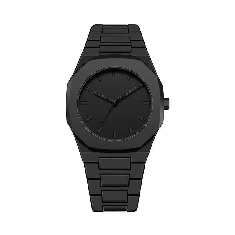Black Plastic Men's Wristwatch with Large Dial - Image 8