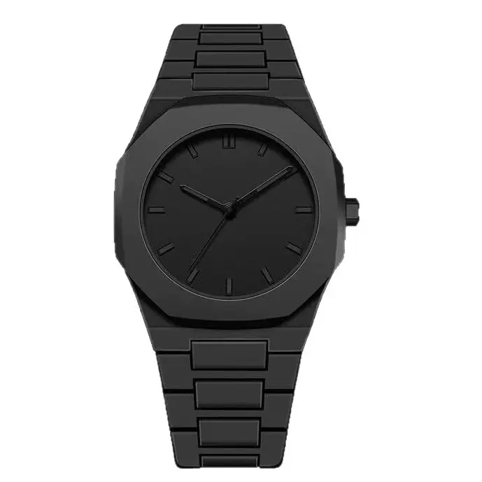 Black Plastic Men's Wristwatch with Large Dial - Image 9