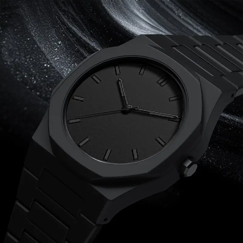 Black Plastic Men's Wristwatch with Large Dial — feature 10