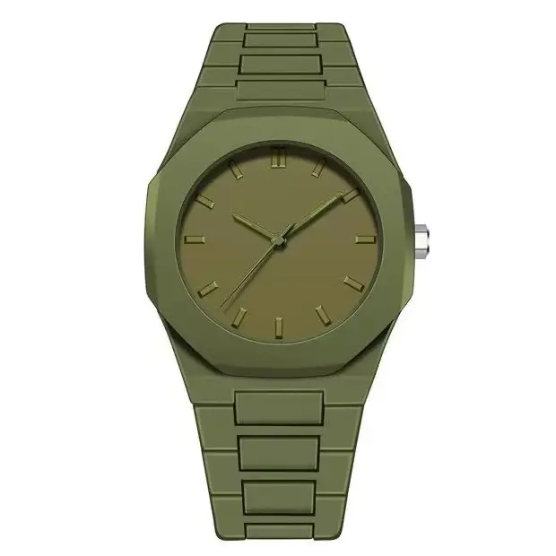 Black Plastic Men's Wristwatch with Large Dial - Image 5