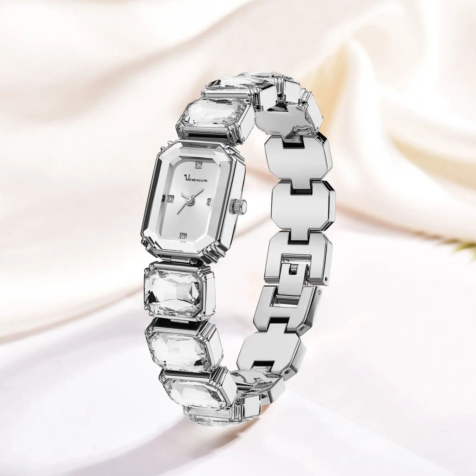 Elegant Green Square Dial Women's Quartz Watch - Image 4