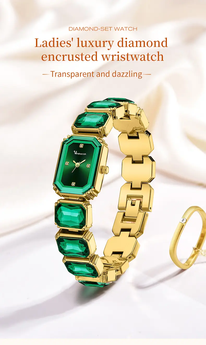 Elegant Green Square Dial Women's Quartz Watch — feature 10