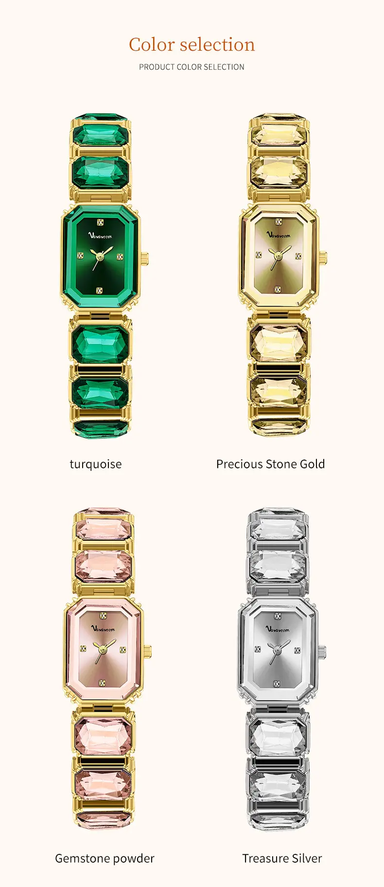 Elegant Green Square Dial Women's Quartz Watch — feature 15