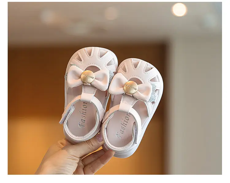 2025 Little Girls Bow Toe Princess Sandals Soft Sole — feature 11