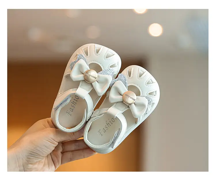 2025 Little Girls Bow Toe Princess Sandals Soft Sole — feature 8