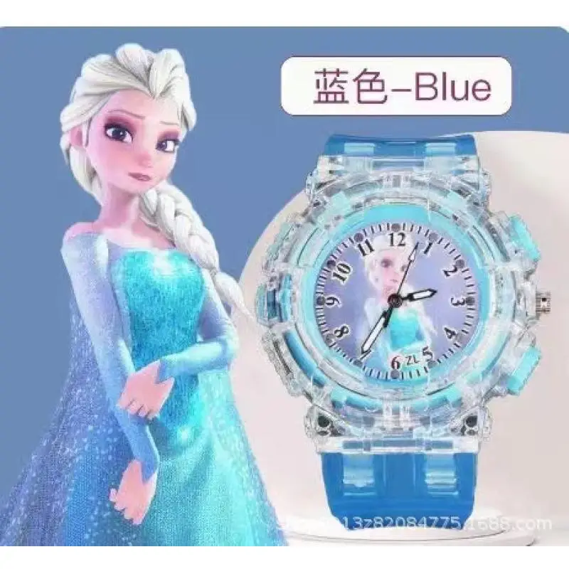 Elsa Ice Princess Kids Watch Blue Transparent - Image 3