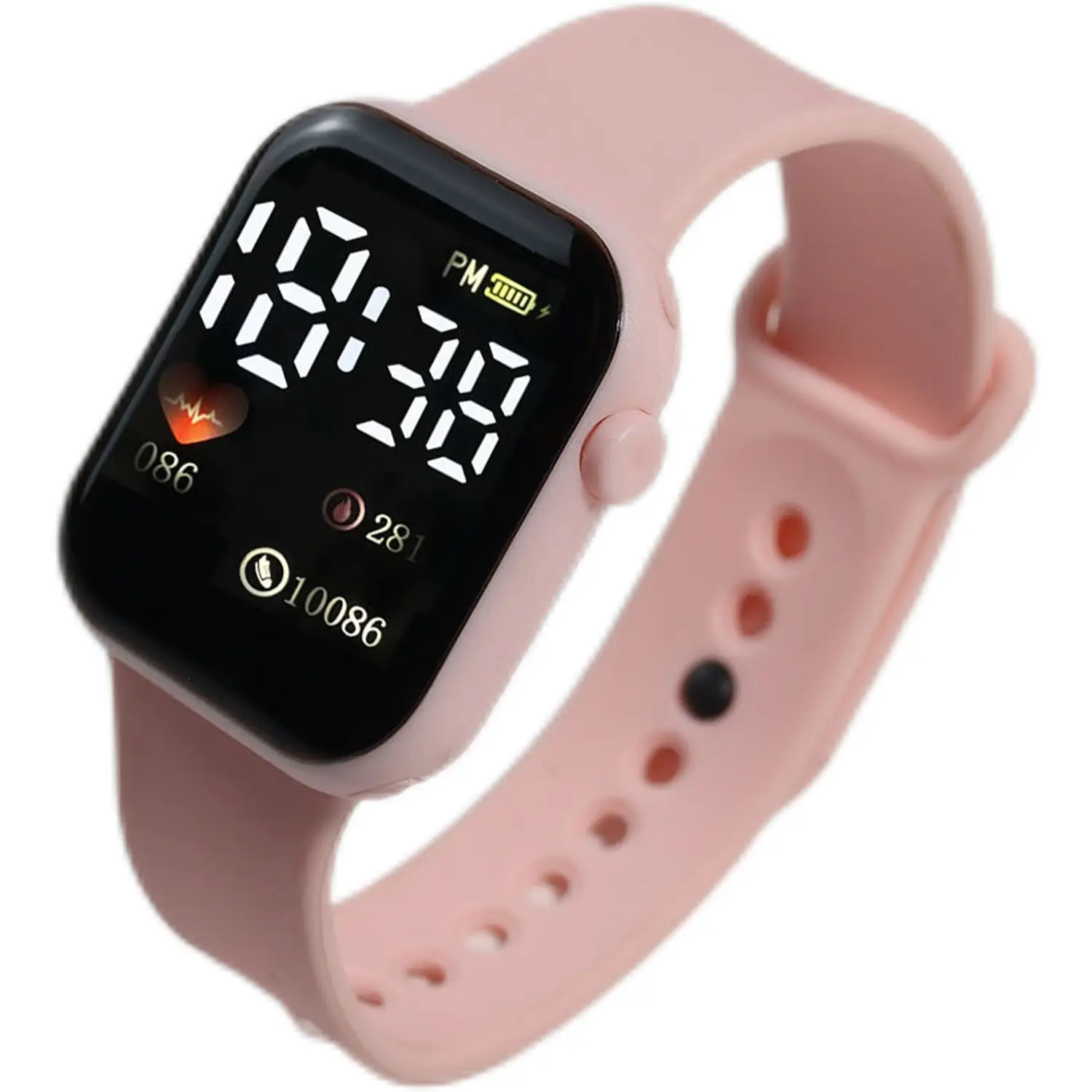 Y1 Heart-Shaped Digital Watch White LED Timer - Image 13