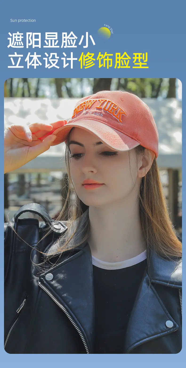 American Retro Denim Cap with Letter Embroidery — feature 8
