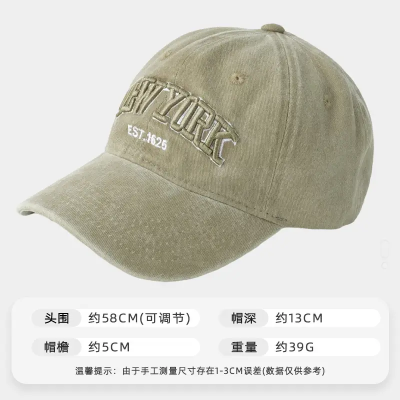 American Retro Denim Cap with Letter Embroidery - Image 8