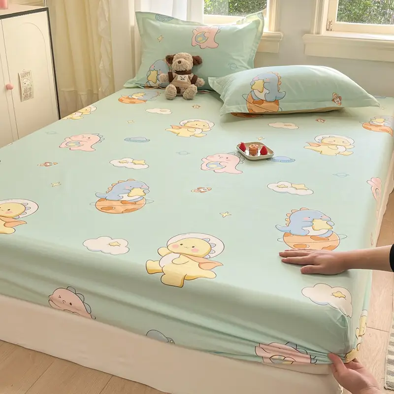 Xinjiang Long-Staple Cotton 60-Count Fitted Bed Sheets Single-Piece Bed Cover Pure Cotton Type a Maternal and Infant Grade Pure Cotton Bed Bed Sheets Thickeneded Mattress All-Inclusive