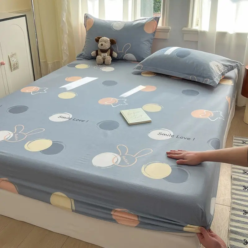 Xinjiang Long-Staple Cotton 60-Count Fitted Bed Sheets Single-Piece Bed Cover Pure Cotton Type a Maternal and Infant Grade Pure Cotton Bed Bed Sheets Thickeneded Mattress All-Inclusive