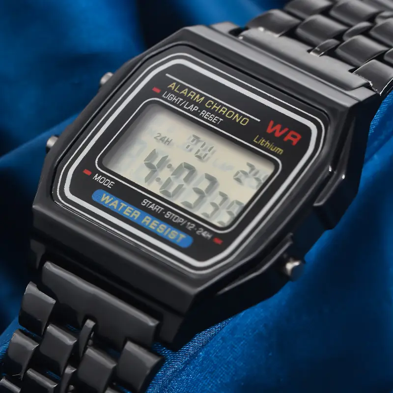 Digital Watch with Water Resistant Steel Band — feature 5