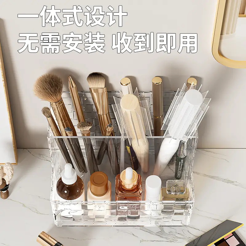 High-End Makeup Storage Rack with Brushes & Bottles - Image 10