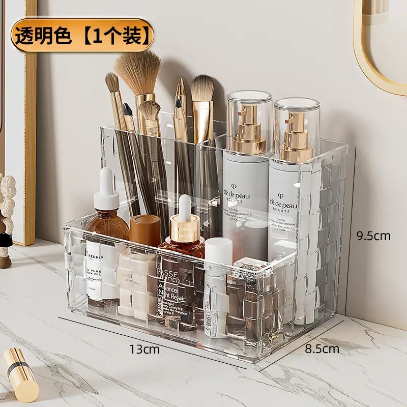 High-End Makeup Storage Rack with Brushes & Bottles