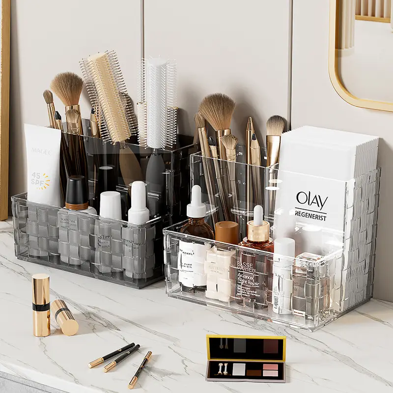 High-End Makeup Storage Rack with Brushes & Bottles - Image 5
