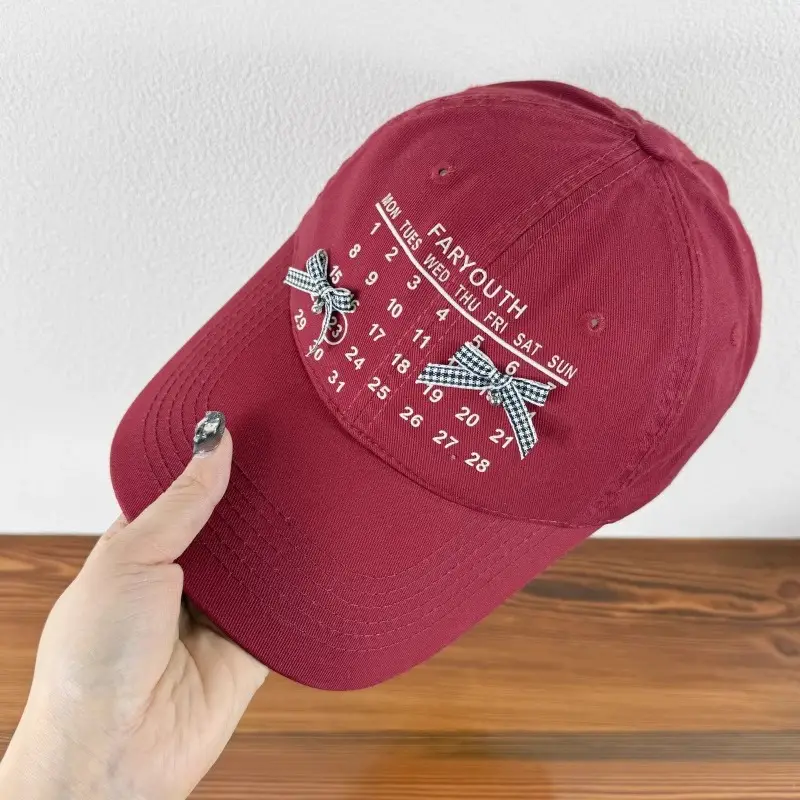 Black Korean Style Butterfly Digital Cap for Women - Image 5