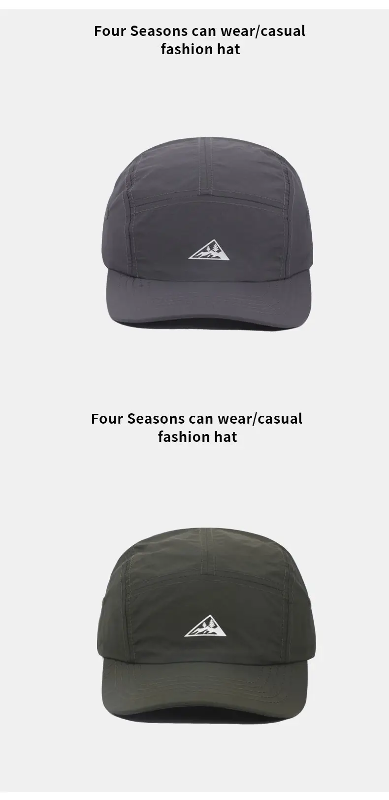 Green Peaked Baseball Cap for Women Men — feature 11