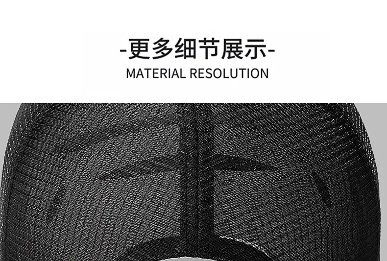 Summer Mesh Baseball Cap Black Gray Waterproof — feature 17