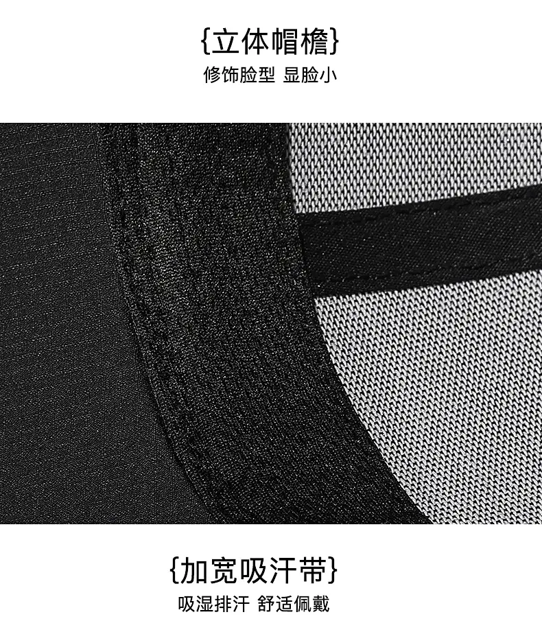 Summer Mesh Baseball Cap Black Gray Waterproof — feature 19