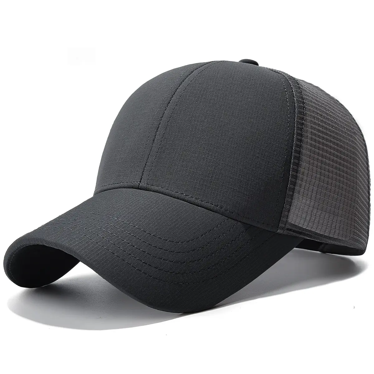 Summer Mesh Baseball Cap Black Gray Waterproof
