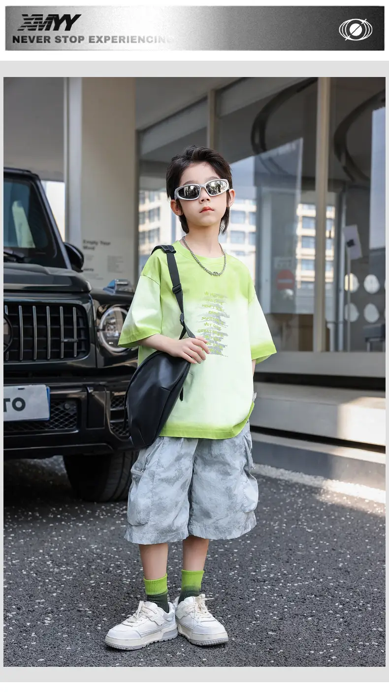 2025 Kids Tie-Dye Cotton T-Shirt Green Panda Yuan Yuan — feature 17