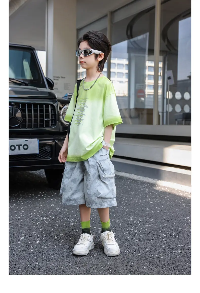 2025 Kids Tie-Dye Cotton T-Shirt Green Panda Yuan Yuan — feature 27
