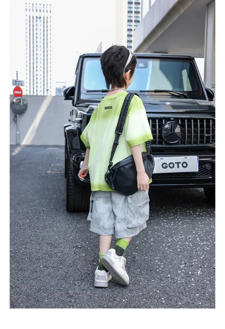 2025 Kids Tie-Dye Cotton T-Shirt Green Panda Yuan Yuan — feature 30