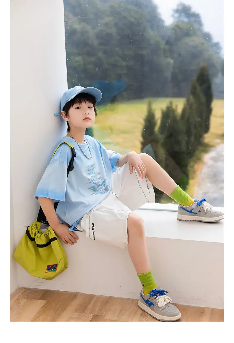 2025 Kids Tie-Dye Cotton T-Shirt Green Panda Yuan Yuan — feature 32
