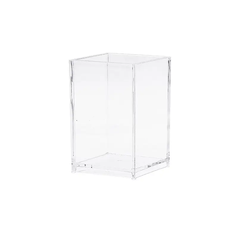 Transparent Square Acrylic Pen Holder for Students