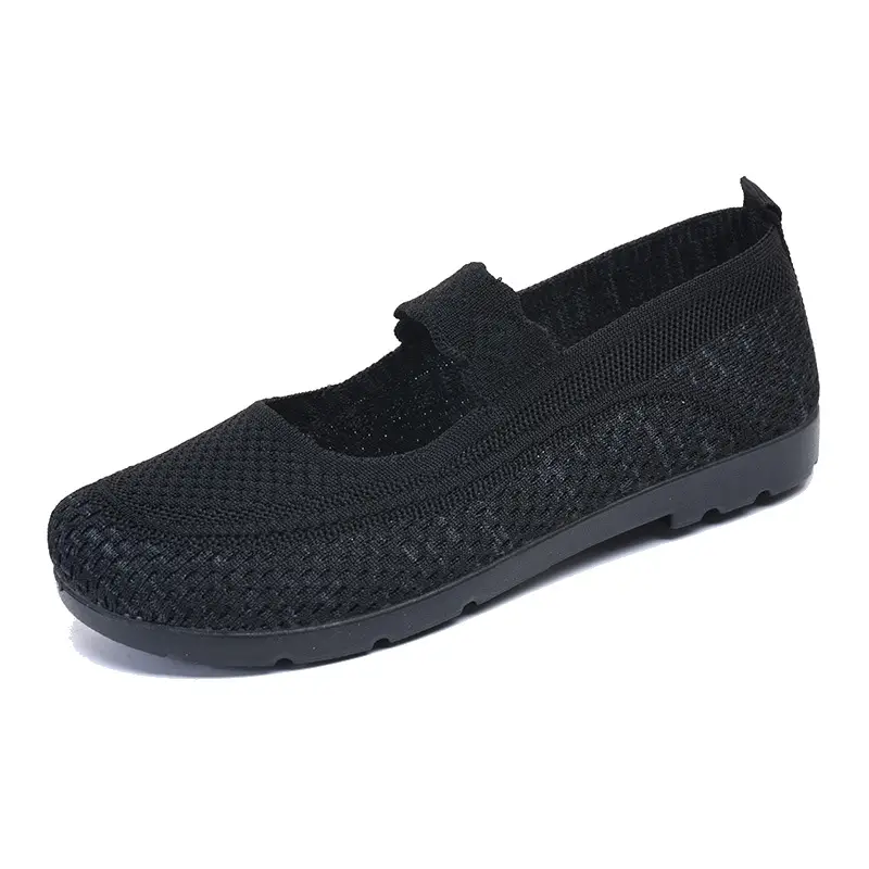 2025 Old Beijing Cloth Shoes Spring New Women's Shoes Flat Breathable Casual Shoes Women's Hollow Soft Sole Mom's Shoes - Image 4