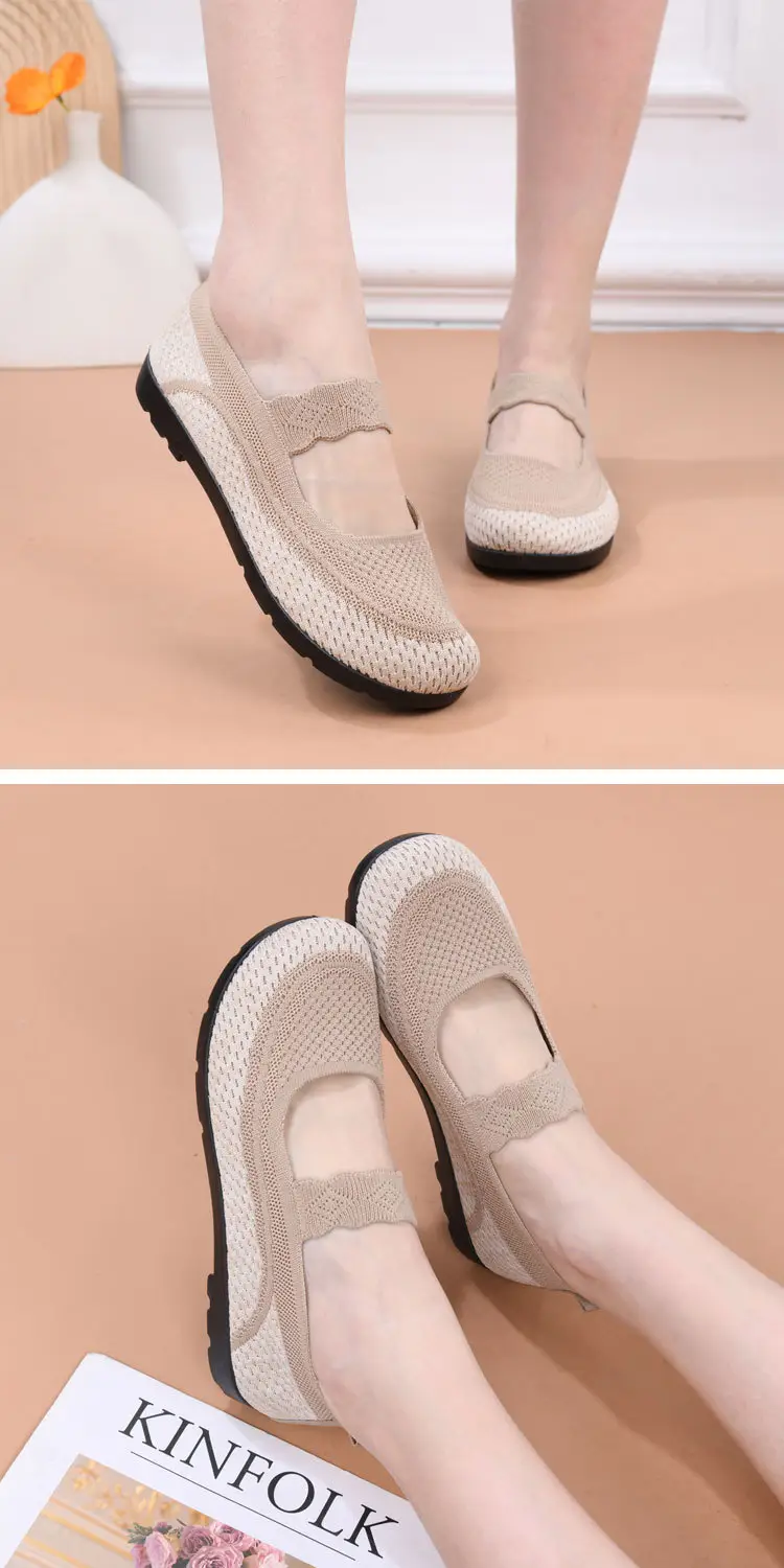 2025 Old Beijing Cloth Shoes Spring New Women's Shoes Flat Breathable Casual Shoes Women's Hollow Soft Sole Mom's Shoes — feature 10