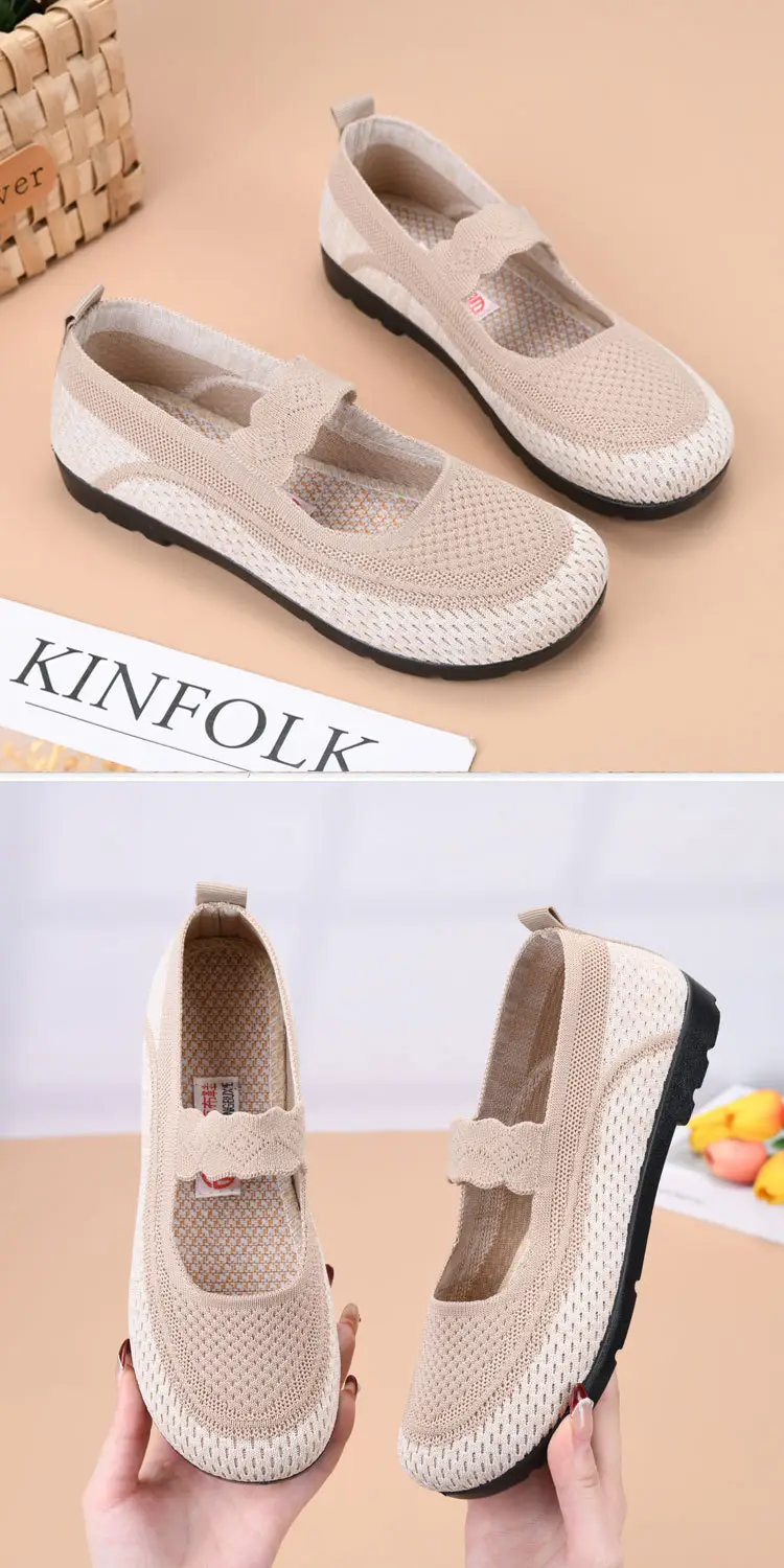 2025 Old Beijing Cloth Shoes Spring New Women's Shoes Flat Breathable Casual Shoes Women's Hollow Soft Sole Mom's Shoes — feature 11