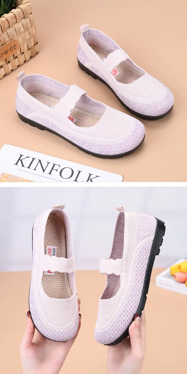 2025 Old Beijing Cloth Shoes Spring New Women's Shoes Flat Breathable Casual Shoes Women's Hollow Soft Sole Mom's Shoes — feature 14