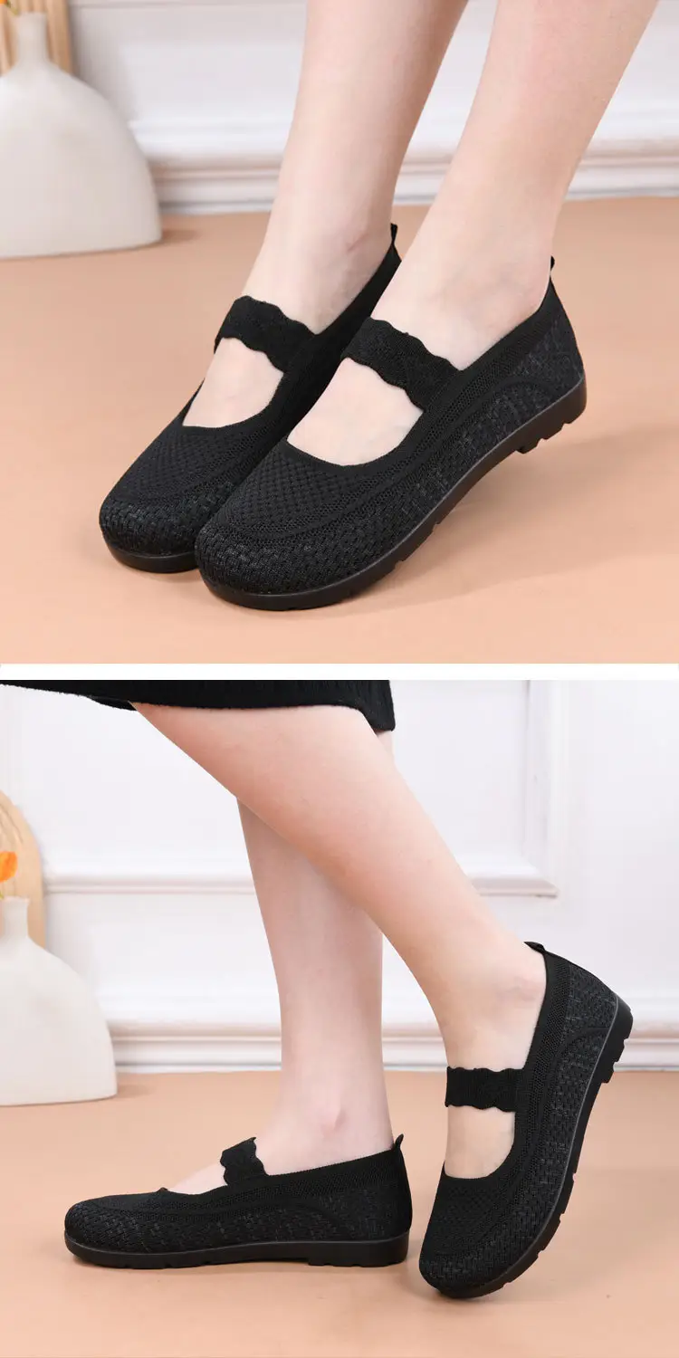 2025 Old Beijing Cloth Shoes Spring New Women's Shoes Flat Breathable Casual Shoes Women's Hollow Soft Sole Mom's Shoes — feature 15